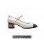 Chanel Multicolor Chain Heel 4.5cm Lambskin Mary Janes White 2024
