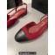 Chanel Heel 1.5cm Slingbacks G31319 Tweed Red/Black 2024