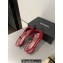 Chanel Heel 1.5cm Slingbacks G31319 Tweed Red/Black 2024