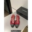 Chanel Heel 1.5cm Slingbacks G31319 Tweed Red/Black 2024