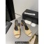 Chanel Multicolor Chain Heel 8.5cm Lambskin Mules Beige 2024