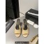 Chanel Multicolor Chain Heel 8.5cm Lambskin Mules Beige 2024