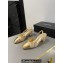 Chanel Heel 6.5cm Slingbacks G31318 Tweed Sequins Gold 2024