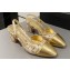 Chanel Heel 6.5cm Slingbacks G31318 Tweed Sequins Gold 2024