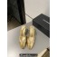 Chanel Heel 6.5cm Slingbacks G31318 Tweed Sequins Gold 2024