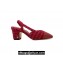Chanel Heel 6.5cm Slingbacks G31318 Tweed Red 2024