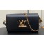 Louis Vuitton Epi grained cowhide leather Twist West Bag M24549 Black 2024