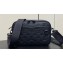Louis Vuitton Monogram Shadow cowhide leather Alpha Messenger Bag Black 2024