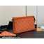 Louis Vuitton Taiga leather and Monogram canvas Gaston Wearable Wallet Bag Orange 2024