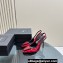 Saint Laurent Heel 5cm/9cm/11cm avenue slingback pumps in patent leather 756062 Red 2024