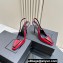 Saint Laurent Heel 5cm/9cm/11cm avenue slingback pumps in patent leather 756062 Red 2024
