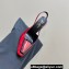 Saint Laurent Heel 5cm/9cm/11cm avenue slingback pumps in patent leather 756062 Red 2024