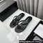 Chanel Crystal CC Logo Thongs G45716 Lambskin Black 2024