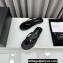 Chanel Crystal CC Logo Thongs G45716 Lambskin Black 2024