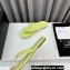 Chanel Crystal CC Logo Thongs G45716 Velvet Green 2024