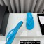Chanel Crystal CC Logo Thongs G45716 Velvet Blue 2024