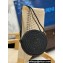 Saint Laurent round bag in raffia and vegetable-tanned leather 744292 Black 2024