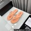 Chanel Crystal CC Logo Thongs G45716 Velvet Lobster Pink 2024