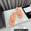Chanel Crystal CC Logo Thongs G45716 Velvet Lobster Pink 2024