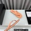 Chanel Crystal CC Logo Thongs G45716 Velvet Lobster Pink 2024