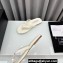 Chanel Crystal CC Logo Thongs G45716 Velvet White 2024