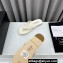 Chanel Crystal CC Logo Thongs G45716 Velvet White 2024
