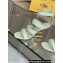 Fendi First leather high-heeled 10cm sandals Light Green 2024