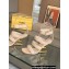 Fendi First leather high-heeled 10cm sandals Beige 2024