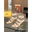 Fendi First leather high-heeled 10cm sandals Beige 2024