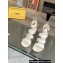 Fendi First leather high-heeled 10cm sandals White 2024