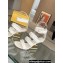 Fendi First leather high-heeled 10cm sandals White 2024