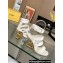 Fendi First leather high-heeled 10cm sandals White 2024