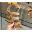 Fendi First leather high-heeled 10cm sandals Brown 2024
