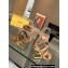 Fendi First leather high-heeled 10cm sandals Brown 2024