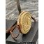 Saint Laurent round bag in raffia and vegetable-tanned leather 685601 Beige 2024
