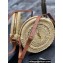 Saint Laurent round bag in raffia and vegetable-tanned leather 685601 Beige 2024