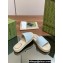 Gucci Women's Interlocking G espadrille sandals 771786 canvas Pale Blue 2024