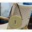 Saint Laurent round bag in raffia and vegetable-tanned leather 744292 Beige 2024