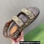 Gucci Women's sandals with Double G 771575 in GG canvas Beige 2024