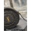 Saint Laurent round bag in raffia and vegetable-tanned leather 685601 Black 2024