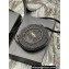 Saint Laurent round bag in raffia and vegetable-tanned leather 685601 Black 2024