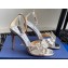 Aquazzura Heel 10cm Crystal Margarita embellished sandals Silver 2024