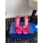 Aquazzura Heel 10cm Crystal Margarita embellished sandals Satin Fuchsia 2024