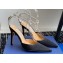 Aquazzura Heel 10cm Ice embellished pumps Satin Black 2024