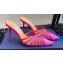 Aquazzura Heel 10cm Flow Mules Satin Fuchsia 2024
