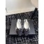 Chanel Lambskin & Grosgrain Slingbacks G45689 White/Black 2024