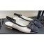 Chanel Lambskin & Grosgrain Slingbacks G45689 White/Black 2024