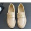 Chanel Calfskin & Metal CC Logo Moccasins G45663 Beige 2024