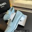 Chanel Calfskin & Metal CC Logo Moccasins G45663 Blue 2024