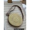 Saint Laurent round bag in raffia and vegetable-tanned leather 744292 Beige 2024